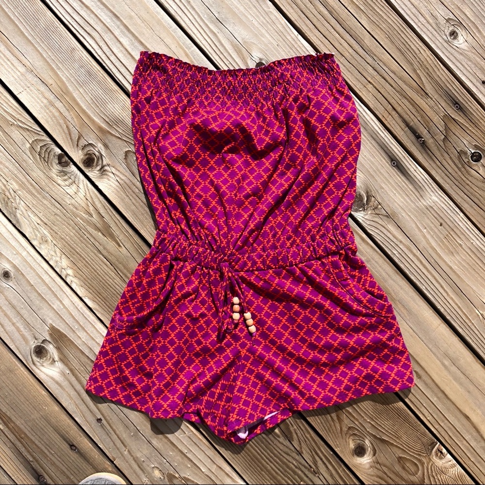 Women’s Printed Romper with Pockets